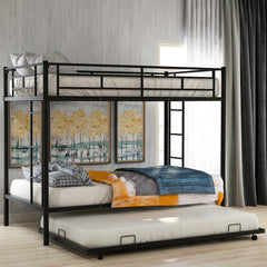 Bellemave® Twin Size Metal Bunk Bed with Trundle Bed