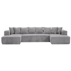 Bellemave® 131" U-shaped Modular Sectional Couch with 8 Pillows