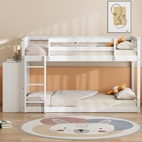 Bellemave® Bunk Bed with 4 Drawers and 3 Shelves