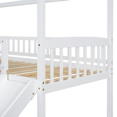 Bellemave® Twin Size House Bunk Bed with Two Drawers and Slide