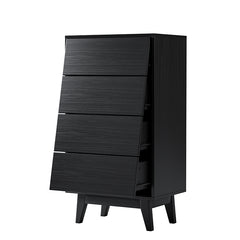 Bellemave® 4 Drawer Double Dresser Features Vintage-style and Bevel Design