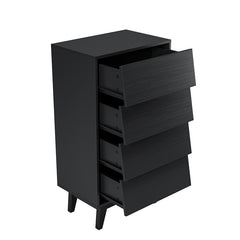 Bellemave® 4 Drawer Double Dresser Features Vintage-style and Bevel Design