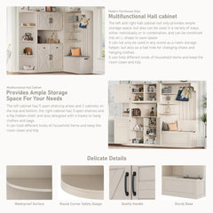 Bellemave® Multifunctional Hall Tree with Bench & Shoe Storage, Hooks Bellemave®
