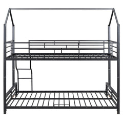 Bellemave® Twin over Full Metal House Bunk Bed