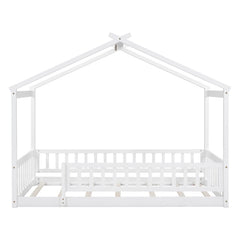 Bellemave® Montessori House Bed with Fence