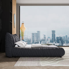 Bellemave® King Size Luxury Upholstered Platform Bed with Removable Cushion and Solid Wood Frame