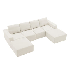 Bellemave® 110" Luxury Chenille U Shaped Sectional Sofa