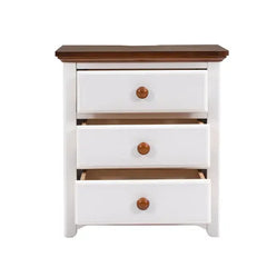 Bellemave Wooden Nightstand with USB Charging Ports and 3 Drawers Bellemave