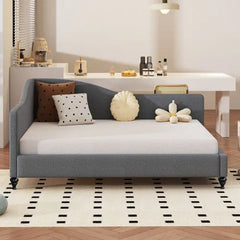 Bellemave® L-Shaped Linen Daybed,with Solid Wood Legs Bellemave®