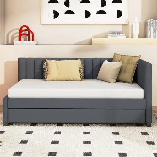 Bellemave® Twin Size Upholstered Daybed with Trundle Bellemave®