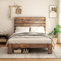 Bellemave® Simple Wooden Platform Bed