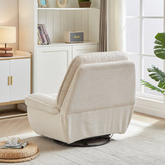 Bellemave® 360 Degree Corduroy Swivel Upholstered Manual Recliner Chair