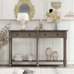 Bellemave® Console Table with Two Storage Drawers and Bottom Shelf