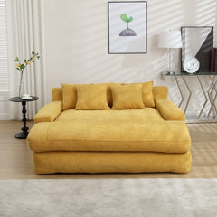 Bellemave® Chenille 2-Seater Lazy Sofa With 5 back Pillows