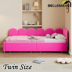 Bellemave® Velvet Upholstered Daybed with 2 Drawers and Soft Fabric Headboard