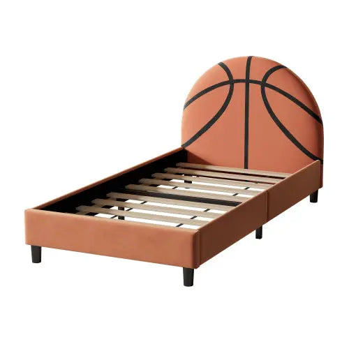 Bellemave® Twin Size Basketball Design Upholstered Platform Bed Bellemave®