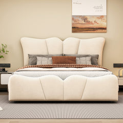 Bellemave® Velvet Upholstered Platform Bed