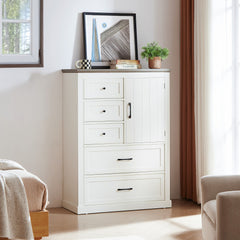 Bellemave® Farmhouse 5 Drawer Dresser