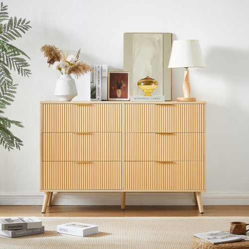 Bellemave® 6 Double Dressers with Wavy Drawers