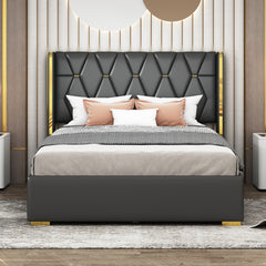 Bellemave® Upholstered Platform Bed with Metal Strips Bellemave®