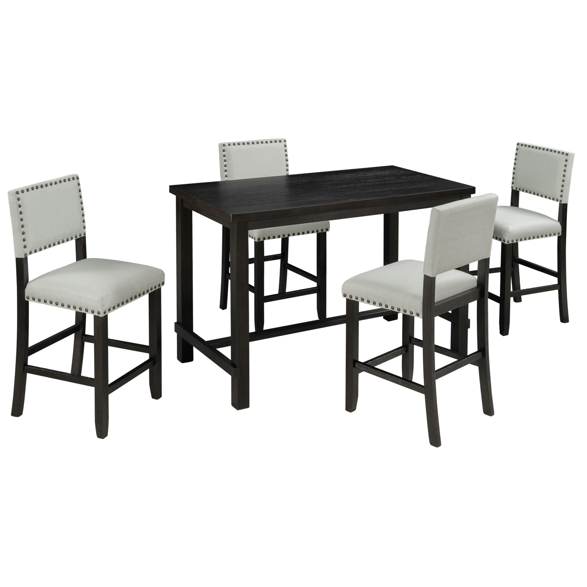 Bellemave® 5-Piece Counter Height Dining Set, Classic Elegant Table and 4 Chairs Bellemave®