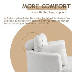 Bellemave® 39" Oversized Swivel Chair with Moon Storage Ottoman and 4 Pillows