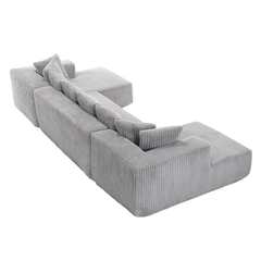 Bellemave® 131" U-shaped Modular Sectional Couch with 8 Pillows