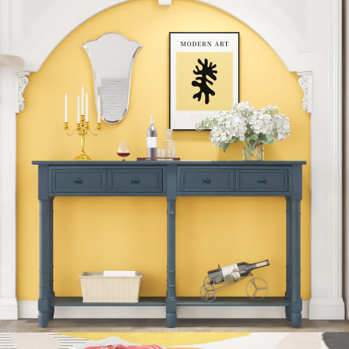 Bellemave® Console Table with Two Storage Drawers and Bottom Shelf