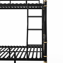 Bellemave® Full XL over Queen Metal Bunk Bed, Industrial Detachable Bunk Beds with Safety Guard Rails