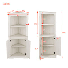 Bellemave® Tall Corner Cabinet with Doors