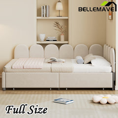 Bellemave® Velvet Upholstered Daybed with 2 Drawers and Soft Fabric Headboard