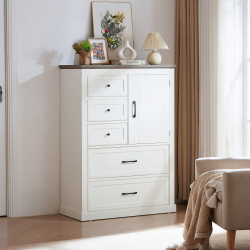 Bellemave® Farmhouse 5 Drawer Dresser