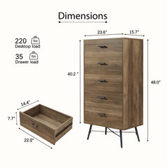 Bellemave® 5 Drawer Chest