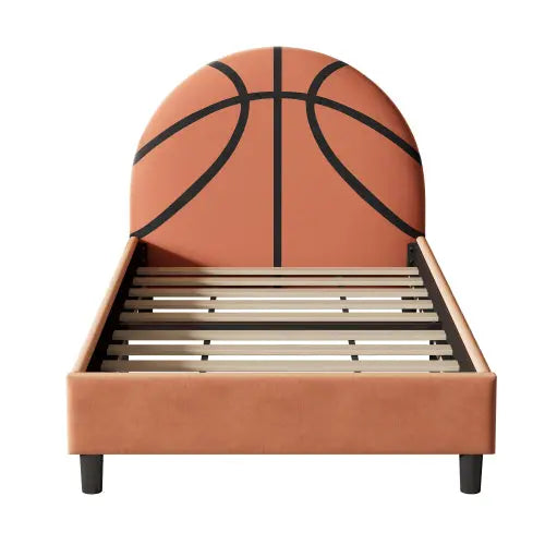 Bellemave® Twin Size Basketball Design Upholstered Platform Bed Bellemave®