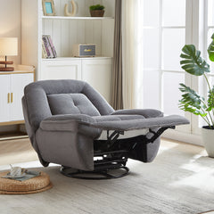 Bellemave® 360 Degree Corduroy Swivel Upholstered Manual Recliner Chair