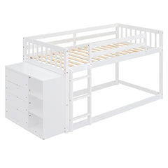 Bellemave® Bunk Bed with 4 Drawers and 3 Shelves