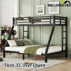 Bellemave® Twin XL over Queen Metal Bunk Bed (Enhanced Slats)