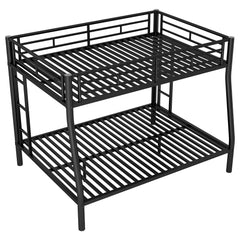 Bellemave® Full XL over Queen Metal Bunk Bed with Ladder and Guardrails