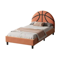 Bellemave® Twin Size Basketball Design Upholstered Platform Bed Bellemave®