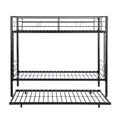 Bellemave® Twin Size Metal Bunk Bed with Trundle Bed