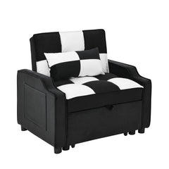 Bellemave® Modern Velvet Armchair Sofa Couch Pull Out Bed