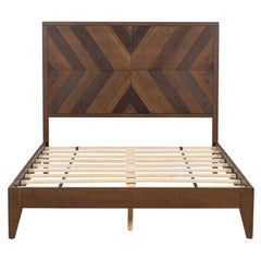 Bellemave® Mid-Century Modern Platform Bed Wood Slat Support with No Box Spring Needed