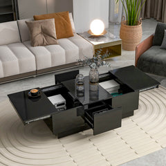 Bellemave® Coffee Table with 2 large Hidden Storage Compartment and 2 Drawers