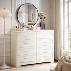 Bellemave® Modern Bedroom  Dresser of Drawers with 8 Drawers, Clothes Organizer and Metal Pulls