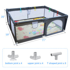Bellemave Baby Playard Cloth Playpen Removable Enclosures for Indoor and Outdoor Use Care for Children and Pets Bellemave