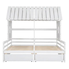 Bellemave® Twin Size House Platform Beds with Two Drawers Bellemave®