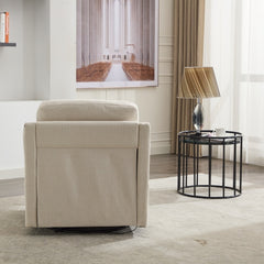 Bellemave® Fabric Swivel Rotating Accent Chair with USB and Magazine Book Bag