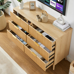 Bellemave® 6 Double Dressers with Wavy Drawers