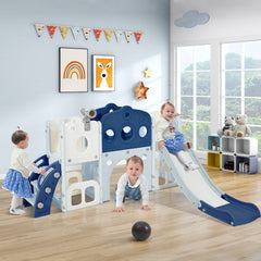 Bellemave® 7 in 1 Toddler Freestanding Spaceship Slide Set,Kids Playground for Toddlers Ages 1+