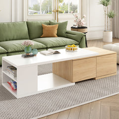 Bellemave® 47.2" Extendable Coffee Table with 2 Storage Drawers